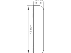 Wandleiste selbstklebend 9 x 43 mm Länge 2,5 m Weiß