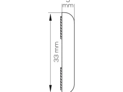 Wandleiste selbstklebend 5 x 33 mm Länge 2,5 m Weiß