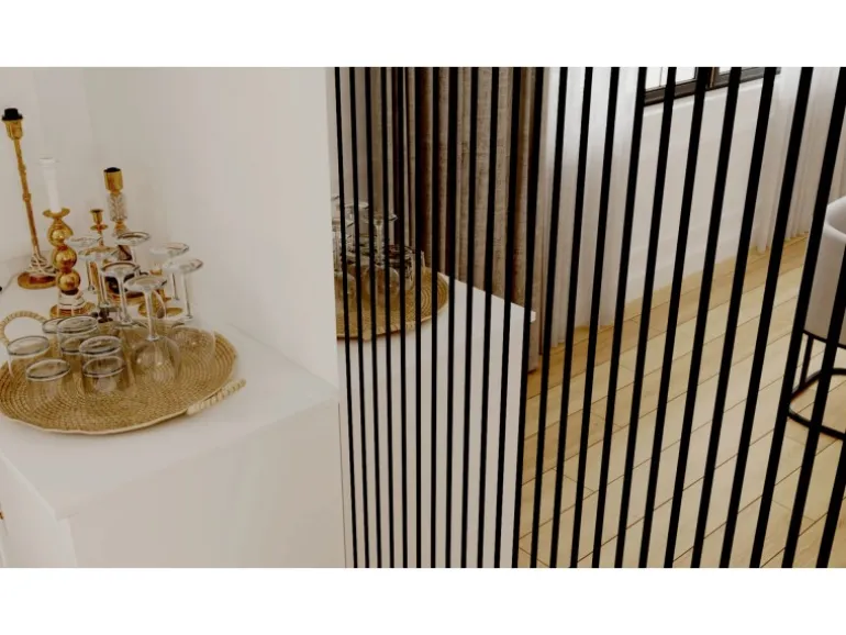 Wandpaneel Full Color mit Spiegel 2.600 mm x 600 mm x 17 mm Metallic