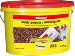 Weber Buntsteinputz/Mosaikputz 20 kg Rot-Braun-Weiß