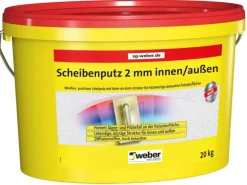 Weber Scheibenputz 2 mm Körnung Innen und Außen 20 kg pastös
