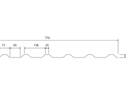Weckman Stahltrapezblech Verzinkt 1250 mm x 776 mm Stärke 0,35 mm Aluminium-Zink