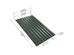 Weckman Trapezblech W20 2.500 mm x 1.135 mm x 0,5 mm Nadelgrün