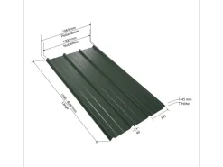 Weckman Trapezblech W45 3.500 mm x 1.069 mm x 0,75 mm Nadelgrün