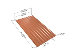 Weckman Trapezblech W20 1.500 mm x 1.135 mm x 0,5 mm Ziegelrot