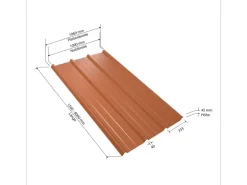 Weckman Trapezblech W45 3.700 mm x 1.069 mm x 0,75 mm Ziegelrot