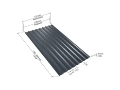 Weckman Trapezblech W20 mit Antikondensvlies 5.500 x 1.135 x 0,75 mm Anthrazit