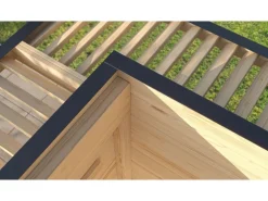 Weka Gartenhaus Amberley Doppeltür 2 Fenster Naturbelassen 400 cm x 400 cm