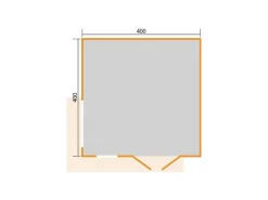 Weka Gartenhaus Amberley Doppeltür 2 Fenster Naturbelassen 400 cm x 400 cm