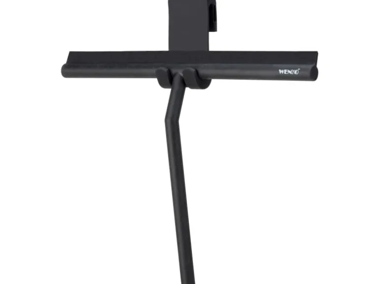 Wenko Badezimmerwischer Mola XXL mit breiter Wischfläche aus Silikon Schwarz