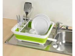 Wenko Geschirrabtropfer faltbar Weiß-Grün