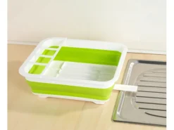 Wenko Geschirrabtropfer faltbar Weiß-Grün