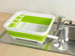 Wenko Geschirrabtropfer faltbar Weiß-Grün