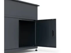 Westmann Metall-Hochbeet Plexa mit Stauraum 50 cm x 100 cm x 85 cm Anthrazit