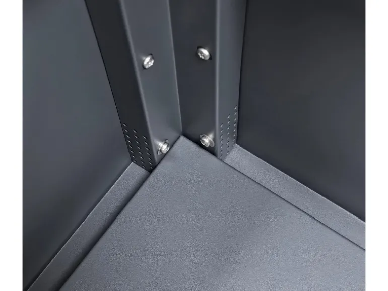 Westmann Metall-Hochbeet Plexa mit Stauraum 50 cm x 100 cm x 85 cm Anthrazit