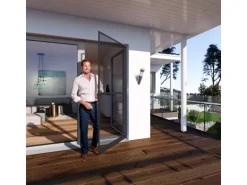 Windhager Insect-Stop Plus Rahmen Tür 100 x 210 cm Anthrazit