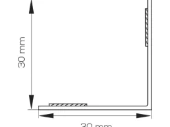 Winkelleiste selbstklebend 30 x 30 mm Länge 2,5 m Weiß