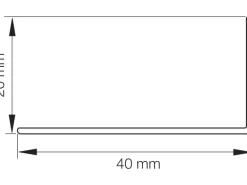 Winkelprofil 40 x 20 mm Nutzlänge 217,5 cm Weiß