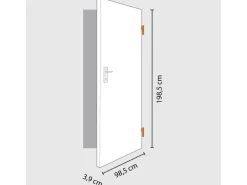 Wohnungseingangstür CPL Weiß ähnl. RAL 9010 (GL223) 98,5 cm x 198,5 cm Re