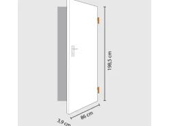 Wohnungseingangstür CPL Weiß ähnl. RAL 9010 (GL223) 86,0 cm x 198,5 cm Re