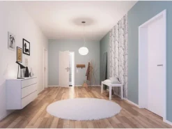 Wohnungseingangstür KK3 Sonder CPL Weiß ähnl. RAL9016 (GL222) 86,0x198,5 cm Re