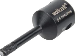wolfcraft Diamant-Bohrer Ceramic für Winkelschleifer Ø 6 mm