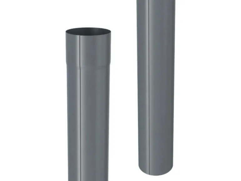 Zambelli Fallrohr Gefalzt 2m DN 100 Zink Anthrazit Dachentwässerung