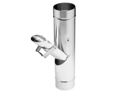 Zambelli Regenrohrklappe Ø 100mm ohne Sieb Verzinkt Silber Dachentwässerung