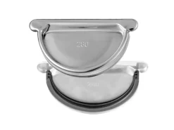 Zambelli Steckboden Halbrund 250 mit Gummidichtlippe Zink Silber