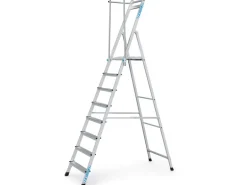 Zarges Plattformleiter ZAP Neo S mit klappbarem Handlauf 8 Stufen