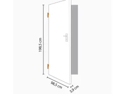 Zimmertür CPL Buche Blumig Nachb. (GL880) 98,5 cm x 198,5 cm Anschlag L
