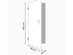 Zimmertür CPL Grau (GL446) 86 x 198,5 cm Anschlag L