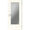 Zimmertür CPL Weiß ähnl. RAL9016 (GL222) LA-DIN Satiniert 211 cm x 86 cm Re