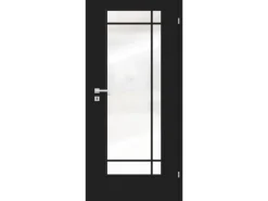 Zimmertür inkl. Glas CPL/PP M.5 Schwarz 86 cm x 198,5 cm Re