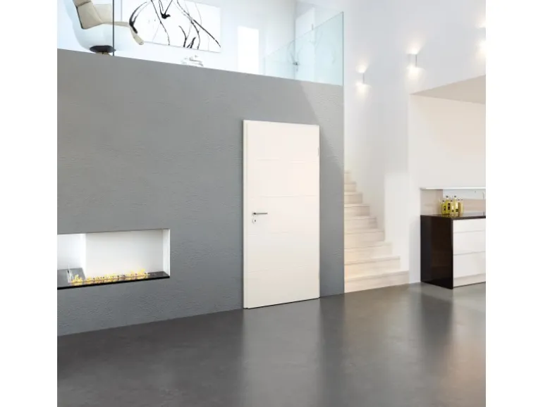 Zimmertür Straight Line 5505 ähnl. RAL 9010 (GA24) 73,5 x 198,5 cm Rechts