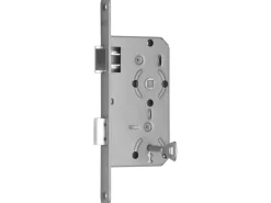 Zimmertür-Einsteckschloss Buntbart gefälzt DIN rechts Silber lackiert