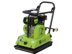 Zipper Rüttelplatte ZI-RPE90 inkl. Gummimatte und Fahrwerk 90 kg 4 kW