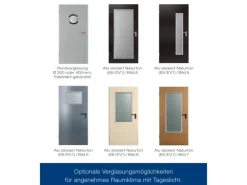 ZK-Tür-Element eingehängt Verzinkt 750 mm x 2000 mm x 80 mm DIN Rechts