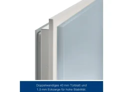 ZK-Tür-Element eingehängt Verzinkt 875 mm x 1875 mm x 80 mm DIN Rechts