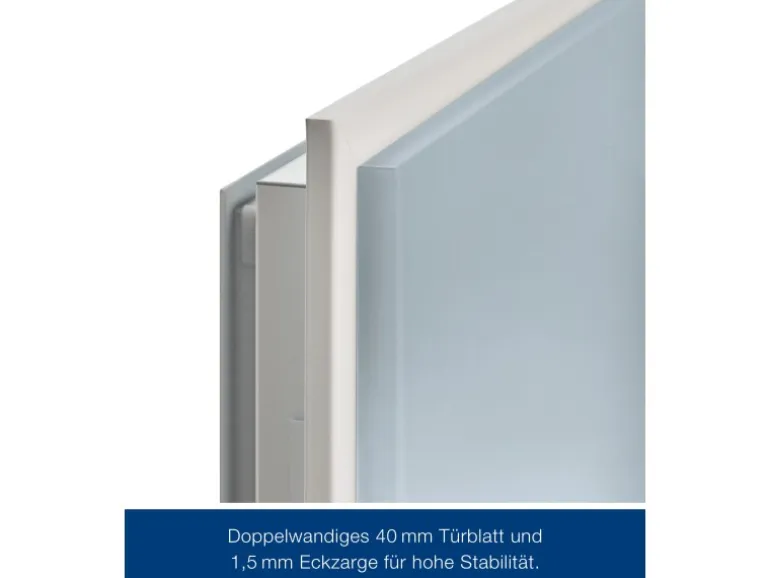 ZK-Tür-Element eingehängt Verzinkt 875 mm x 1875 mm x 80 mm DIN Rechts