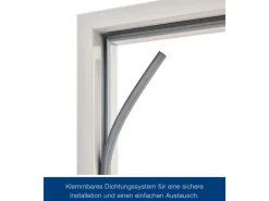 ZK-Tür-Element eingehängt Verzinkt 875 mm x 1875 mm x 80 mm DIN Rechts
