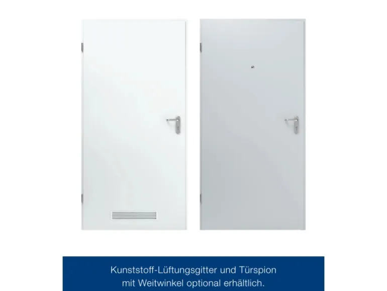 ZK-Tür-Element mit Eckzarge Weiß 875 mm x 1875 mm x 55 mm DIN Rechts