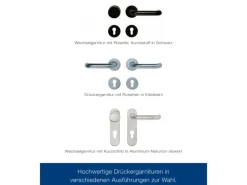 ZK-Tür-Element mit Eckzarge Weiß 875 mm x 1875 mm x 55 mm DIN Rechts