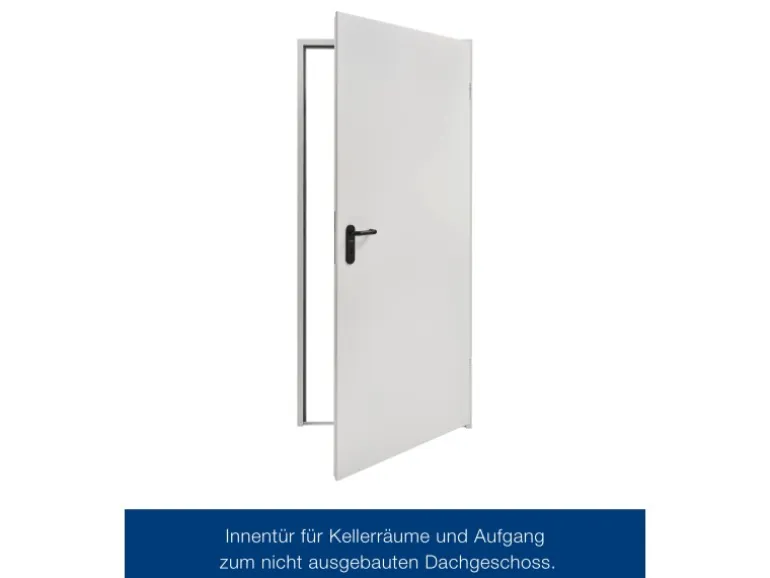 ZK-Tür-Element mit Eckzarge Weiß 875 mm x 1875 mm x 55 mm DIN Rechts