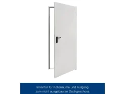 ZK-Tür-Element mit Eckzarge Weiß 750 mm x 2000 mm x 55 mm DIN Rechts