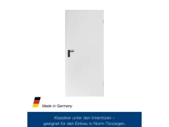 ZK-Tür-Element mit Eckzarge Weiß 750 mm x 2000 mm x 55 mm DIN Rechts