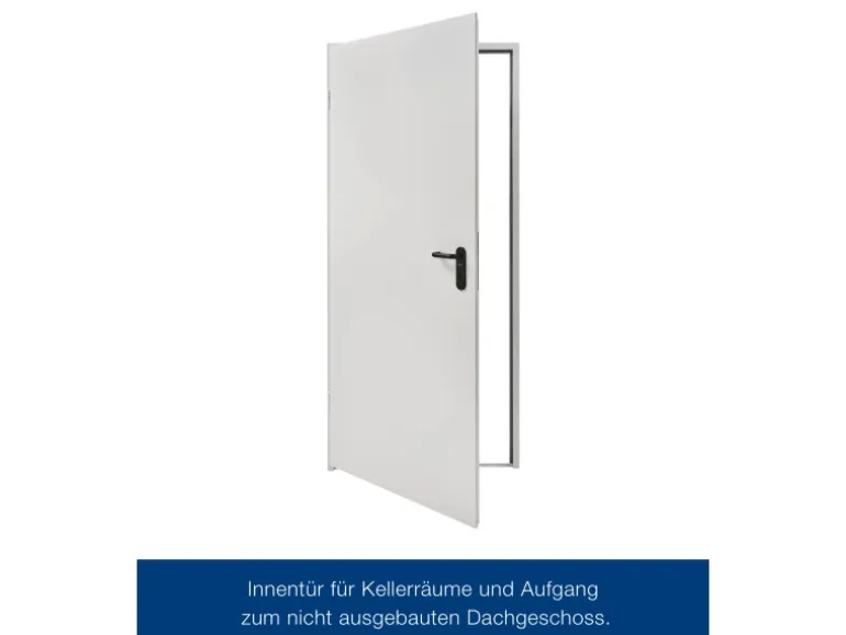 ZK-Tür-Element mit Eckzarge Weiß 750 mm x 1875 mm x 55 mm DIN Links