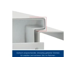 ZK-Tür-Element mit Eckzarge Weiß 1000 mm x 1875 mm x 55 mm DIN Links