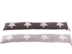 Zugluftstopper Polyester mit Sternen 90 cm x 15 cm