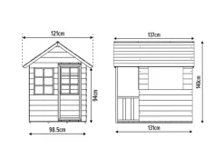 Zwerkules Spielhaus Holli 137 cm x 121 cm x 140 cm Natur FSC®